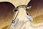 Half-Frame Trendy Sunglasses - UV400 Protection