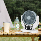 KINSLAND KL-606 Solar Fan Gray Color Side View